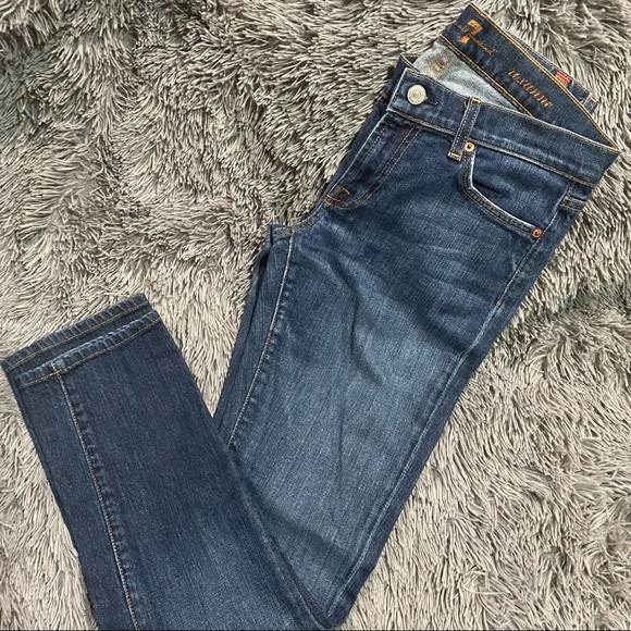 7 For All Mankind Blue Wash Roxanne Skinny Jeans - Picture 2 of 5